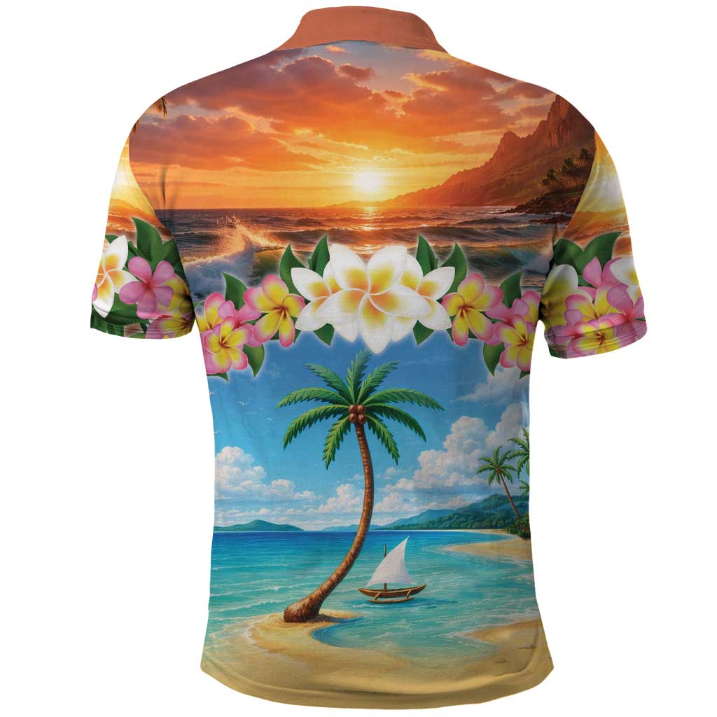 Guam Polo Shirt Eternal Summer Sunset Beach LT05 - Polynesian Pride