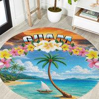 Guam Round Carpet Eternal Summer Sunset Beach LT05 Colorful - Polynesian Pride