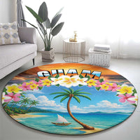 Guam Round Carpet Eternal Summer Sunset Beach LT05 - Polynesian Pride