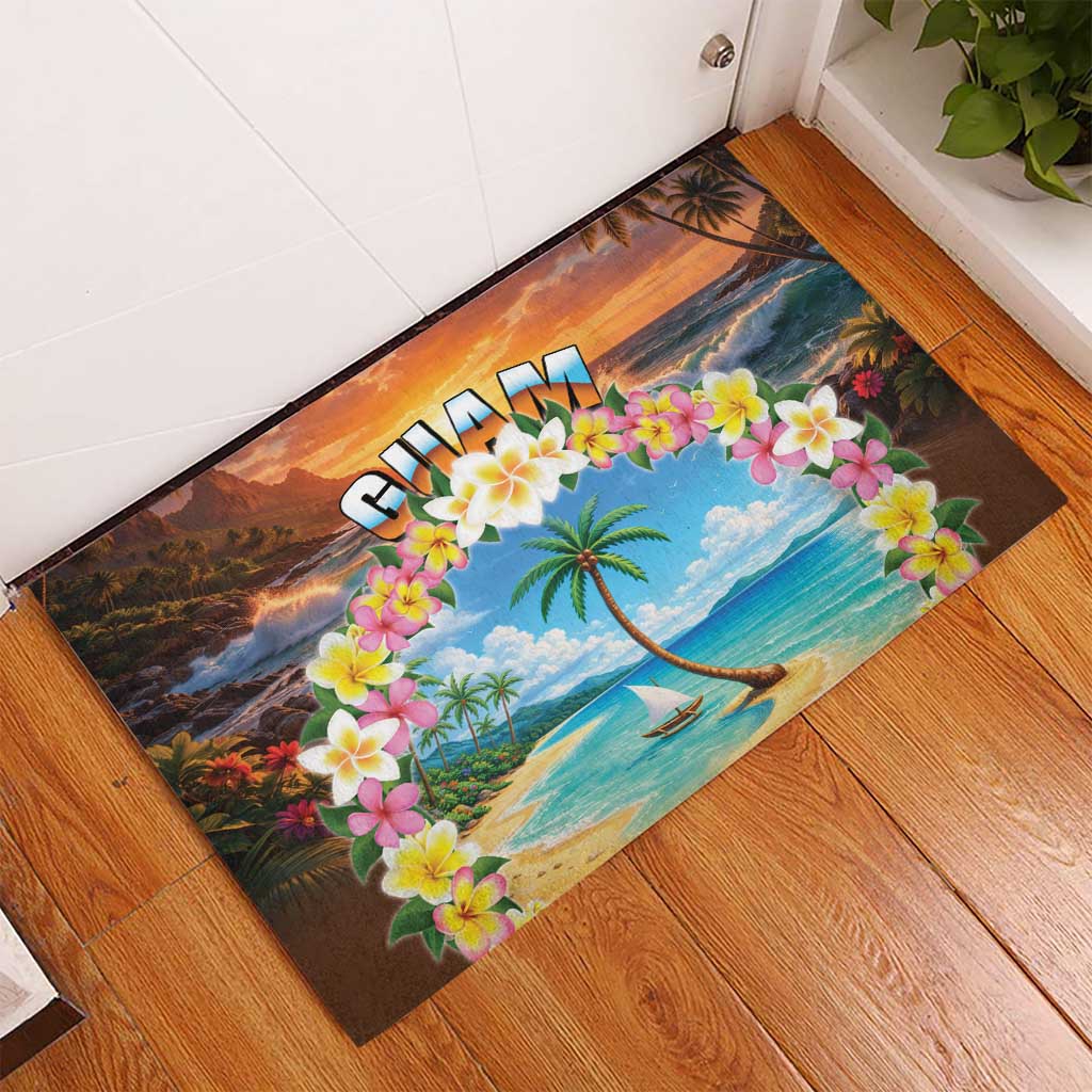 Guam Rubber Doormat Eternal Summer Sunset Beach