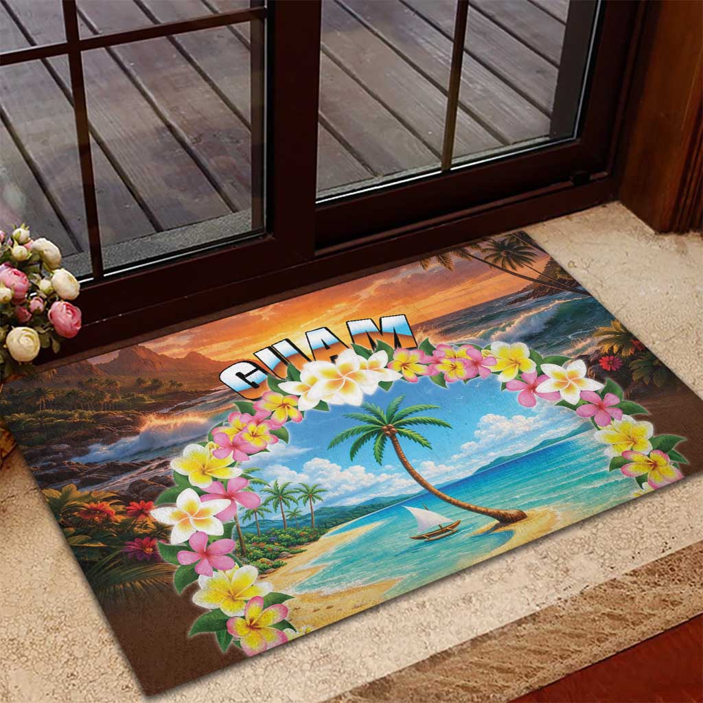 Guam Rubber Doormat Eternal Summer Sunset Beach