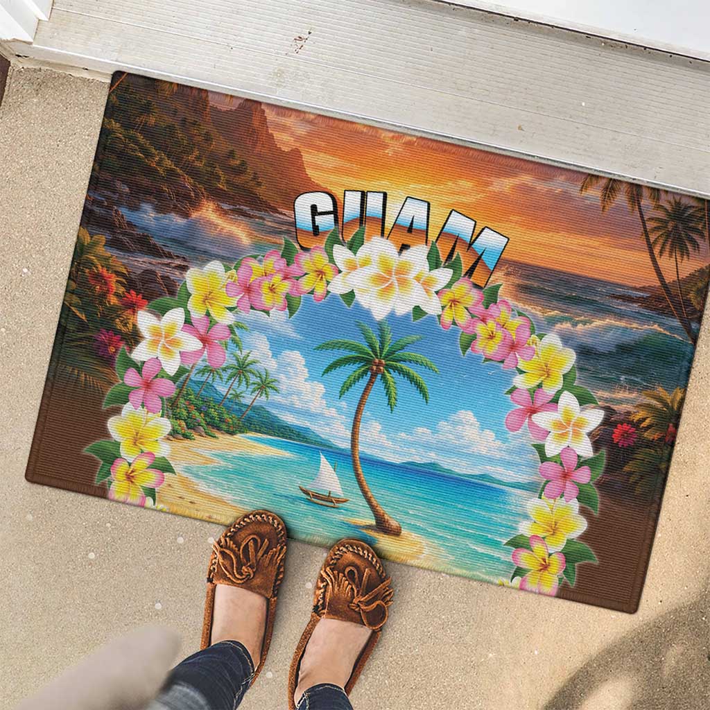 Guam Rubber Doormat Eternal Summer Sunset Beach