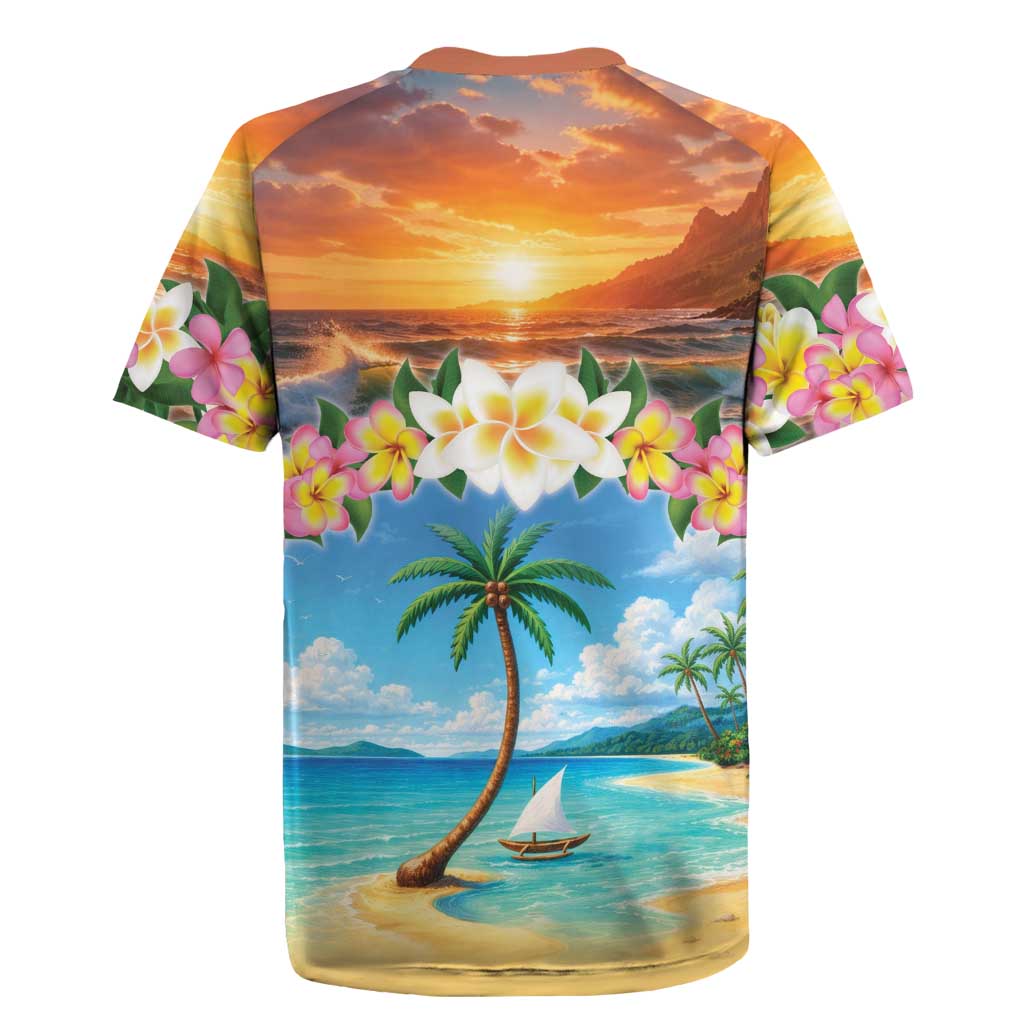 Guam Rugby Jersey Eternal Summer Sunset Beach LT05 - Polynesian Pride