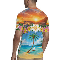 Guam Rugby Jersey Eternal Summer Sunset Beach LT05 - Polynesian Pride