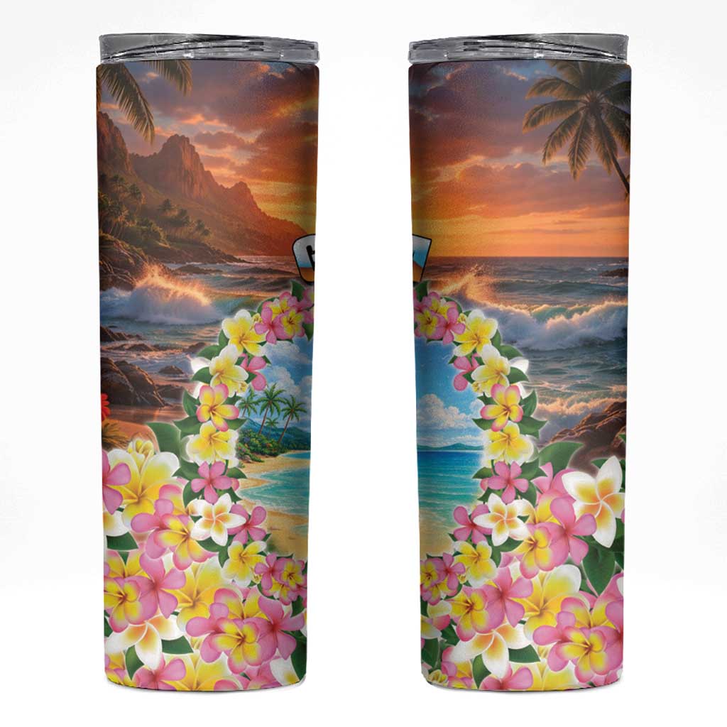 Guam Skinny Tumbler Eternal Summer Sunset Beach LT05 Colorful - Polynesian Pride