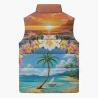 Guam Sleeveless Puffer Jacket Eternal Summer Sunset Beach LT05 - Polynesian Pride