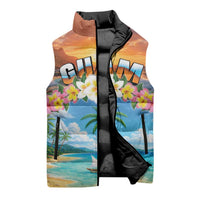 Guam Sleeveless Puffer Jacket Eternal Summer Sunset Beach LT05 - Polynesian Pride
