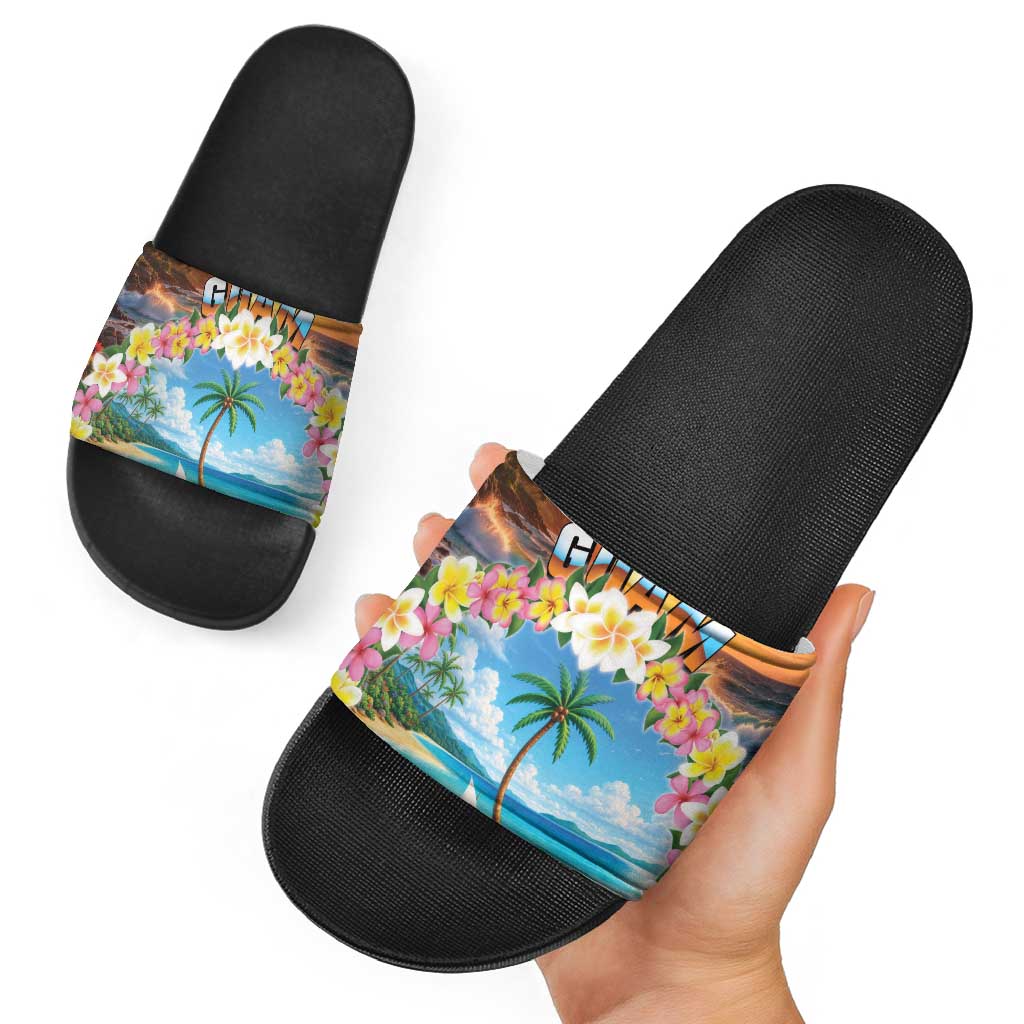 Guam Slide Sandals Eternal Summer Sunset Beach LT05 - Polynesian Pride