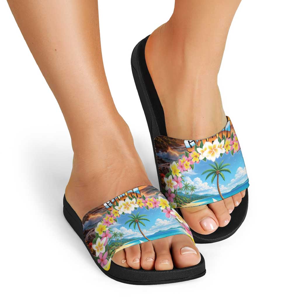Guam Slide Sandals Eternal Summer Sunset Beach LT05 - Polynesian Pride