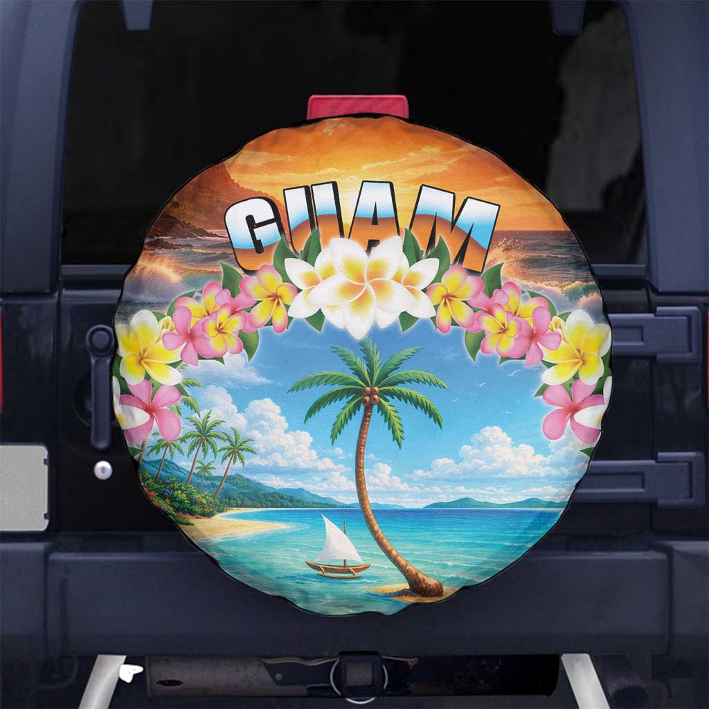 Guam Spare Tire Cover Eternal Summer Sunset Beach LT05 No hole Colorful - Polynesian Pride