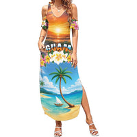 Guam Summer Maxi Dress Eternal Summer Sunset Beach LT05 Women Colorful - Polynesian Pride