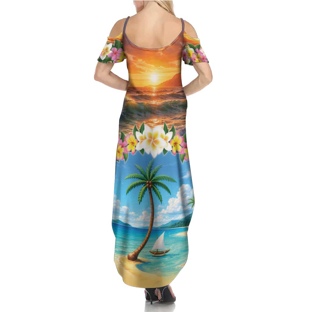 Guam Summer Maxi Dress Eternal Summer Sunset Beach LT05 - Polynesian Pride