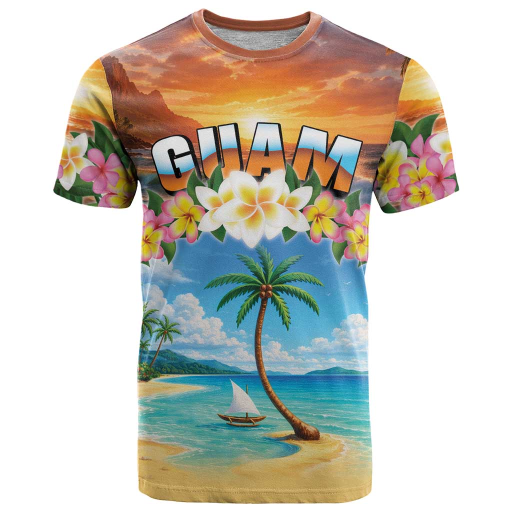 Guam T Shirt Eternal Summer Sunset Beach LT05 Colorful - Polynesian Pride