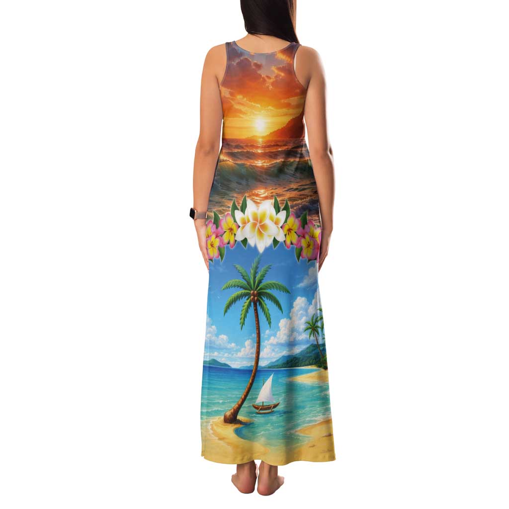 Guam Tank Maxi Dress Eternal Summer Sunset Beach LT05 - Polynesian Pride