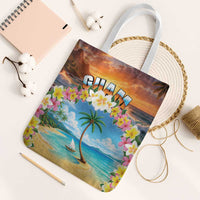 Guam Tote Bag Eternal Summer Sunset Beach LT05 White Strap One Size Colorful - Polynesian Pride