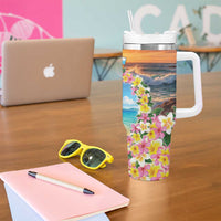 Guam Tumbler With Handle Eternal Summer Sunset Beach LT05 - Polynesian Pride