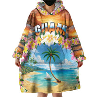 Guam Wearable Blanket Hoodie Eternal Summer Sunset Beach LT05 - Polynesian Pride