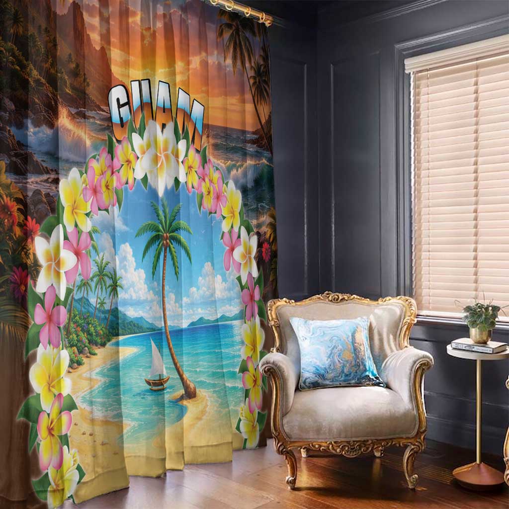 Guam Window Curtain Eternal Summer Sunset Beach LT05 - Polynesian Pride