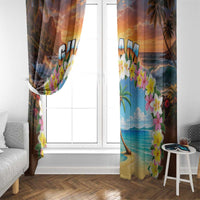 Guam Window Curtain Eternal Summer Sunset Beach LT05 - Polynesian Pride
