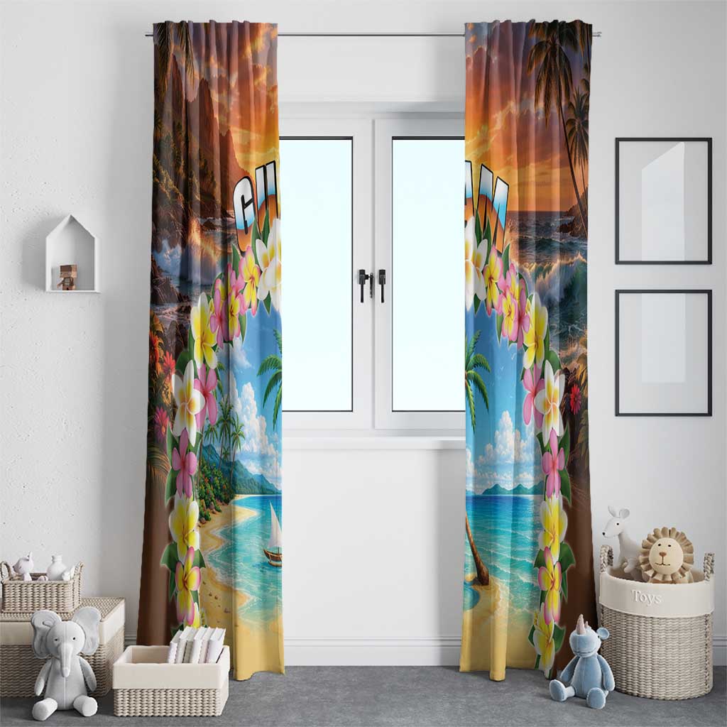 Guam Window Curtain Eternal Summer Sunset Beach LT05 - Polynesian Pride