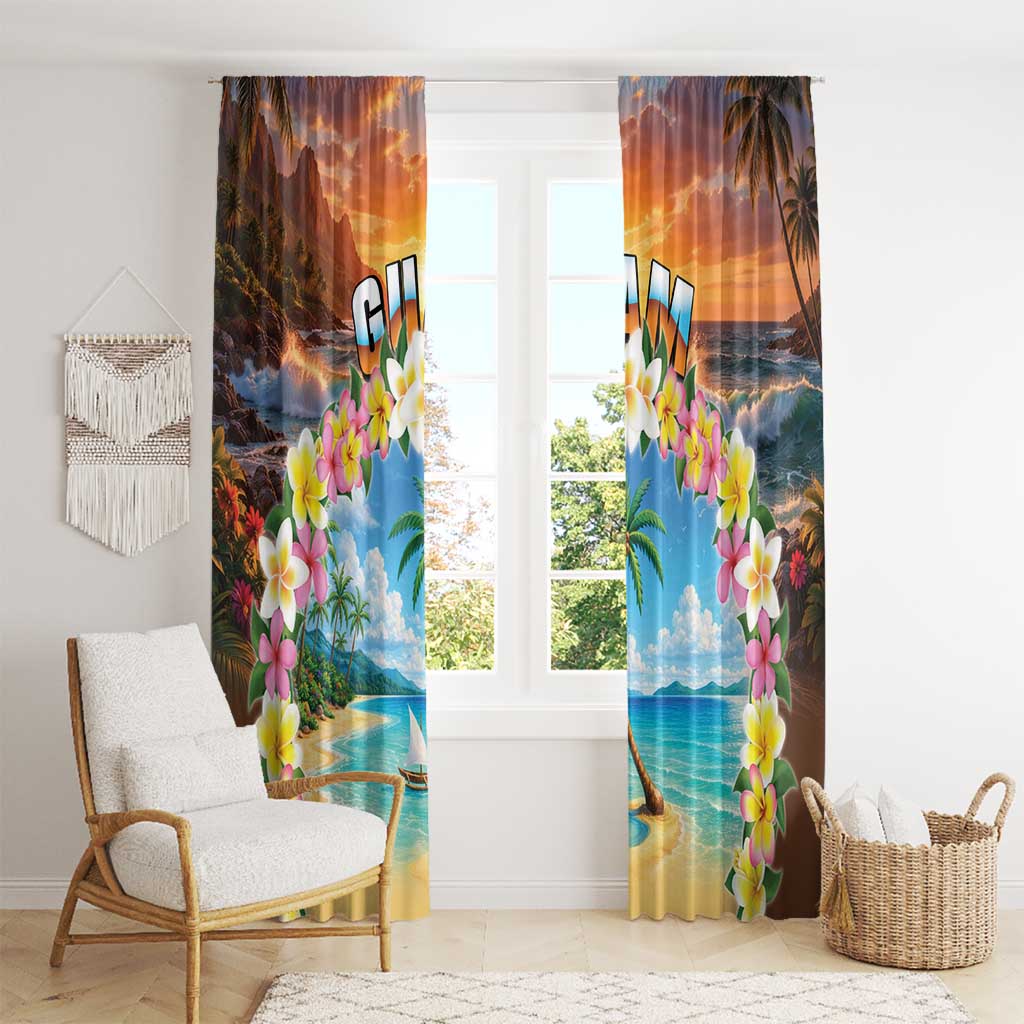 Guam Window Curtain Eternal Summer Sunset Beach LT05 - Polynesian Pride