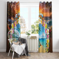 Guam Window Curtain Eternal Summer Sunset Beach LT05 - Polynesian Pride