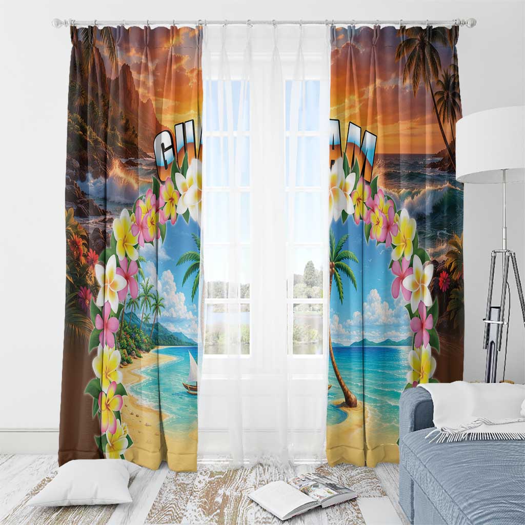 Guam Window Curtain Eternal Summer Sunset Beach LT05 - Polynesian Pride
