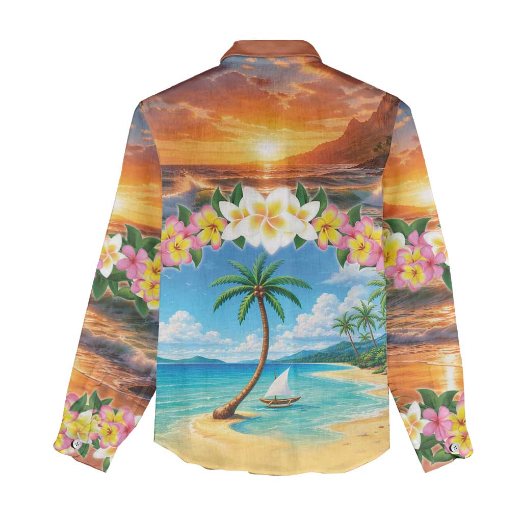 Guam Women Casual Shirt Eternal Summer Sunset Beach LT05 - Polynesian Pride