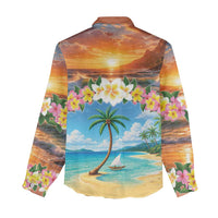 Guam Women Casual Shirt Eternal Summer Sunset Beach LT05 - Polynesian Pride
