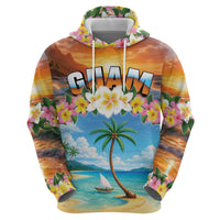 Guam Zip Hoodie Eternal Summer Sunset Beach LT05 - Polynesian Pride
