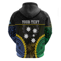 Personalised South Sea Islanders And Fiji Zip Hoodie Kanakas Fijian Tapa Pattern