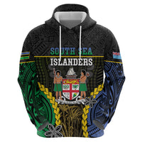 Personalised South Sea Islanders And Fiji Zip Hoodie Kanakas Fijian Tapa Pattern