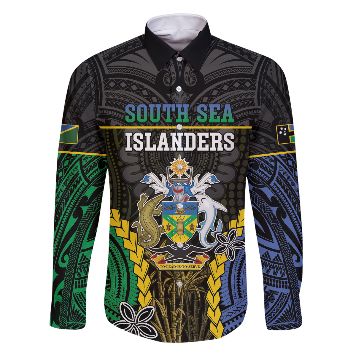 Personalised South Sea Islanders And Solomon Islands Family Matching Long Sleeve Bodycon Dress and Hawaiian Shirt Kanakas Polynesian Pattern