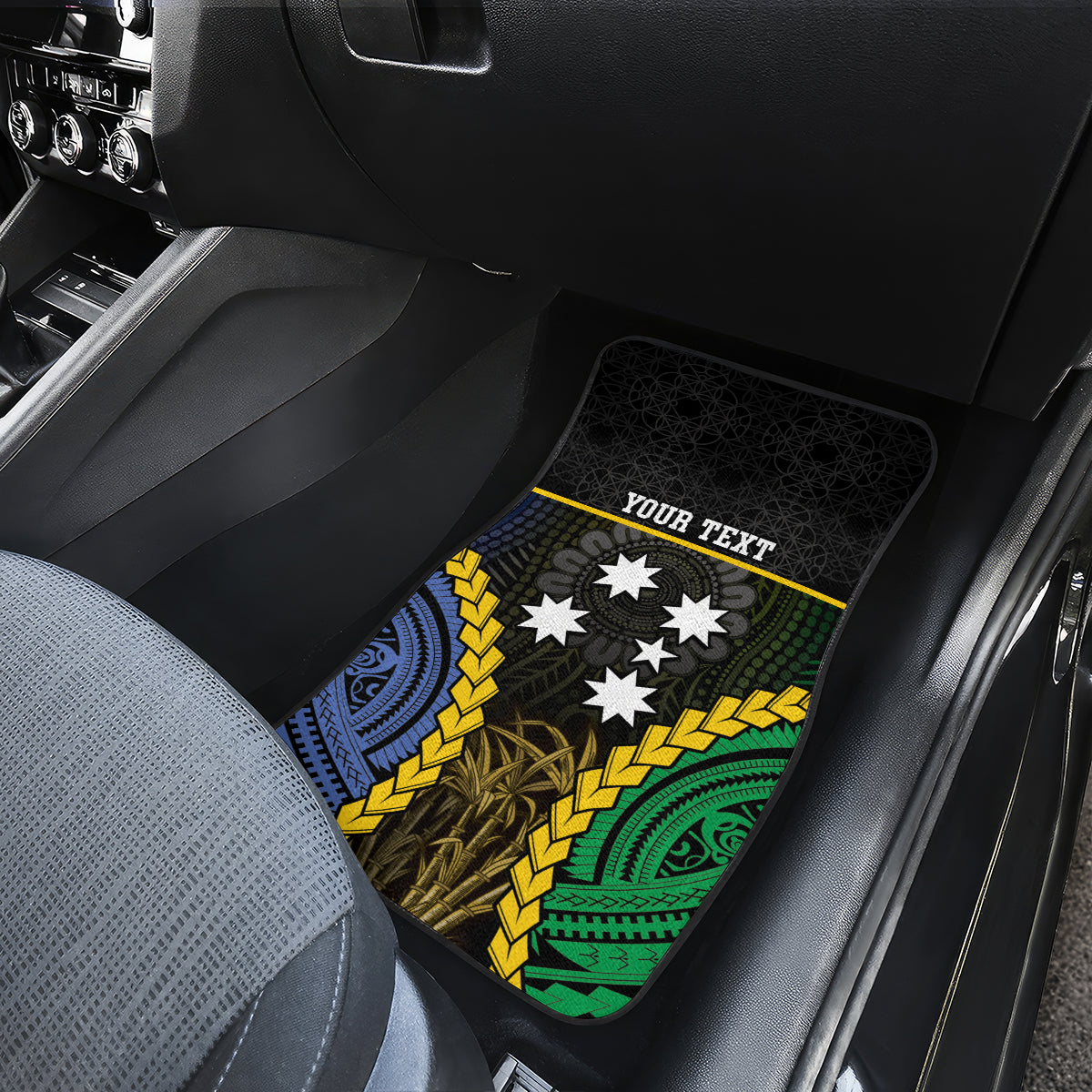 Personalised South Sea Islanders And Vanuatu Car Mats Kanakas Sand Drawing Pattern LT05 - Polynesian Pride