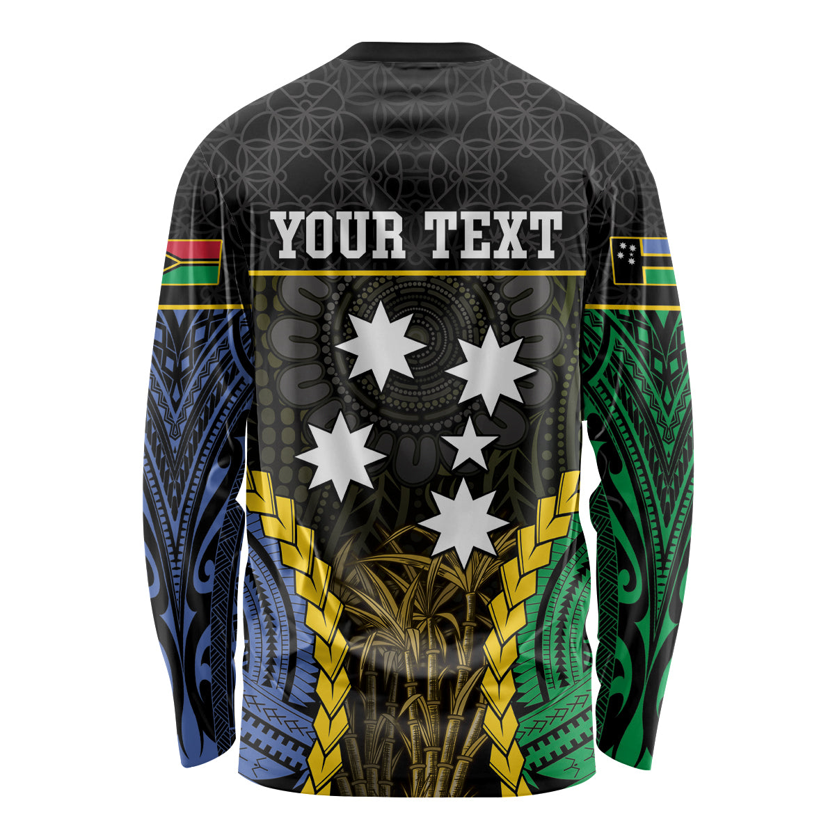 Personalised South Sea Islanders And Vanuatu Long Sleeve Shirt Kanakas Sand Drawing Pattern