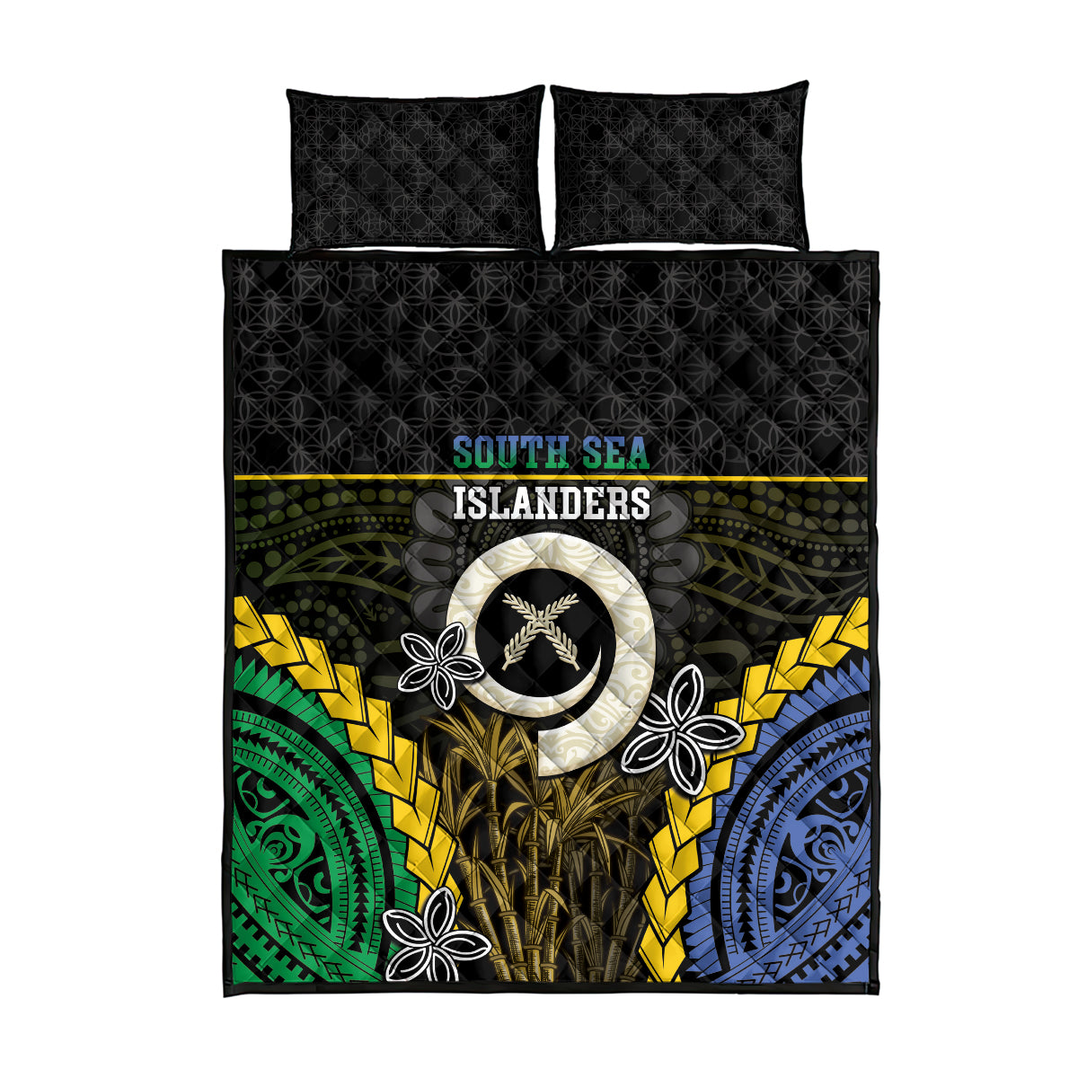 South Sea Islanders And Vanuatu Quilt Bed Set Kanakas Sand Drawing Pattern LT05 - Polynesian Pride