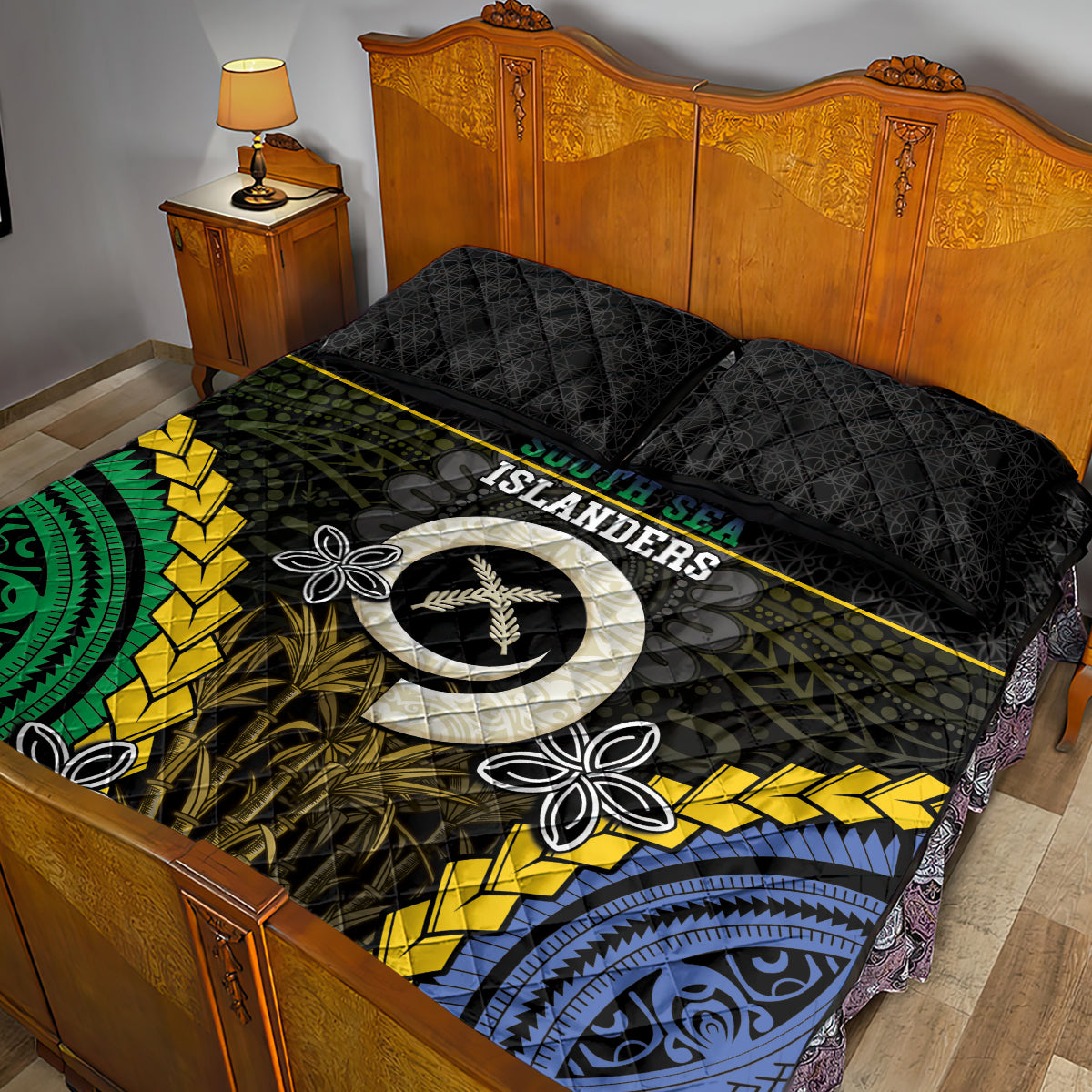 South Sea Islanders And Vanuatu Quilt Bed Set Kanakas Sand Drawing Pattern LT05 - Polynesian Pride