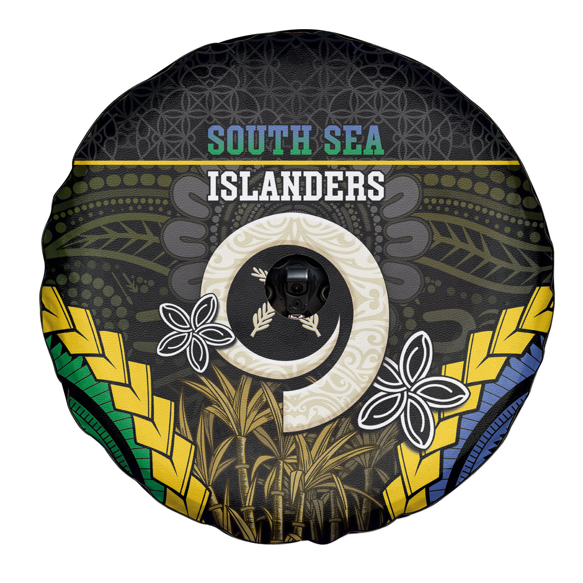 South Sea Islanders And Vanuatu Spare Tire Cover Kanakas Sand Drawing Pattern LT05 - Polynesian Pride