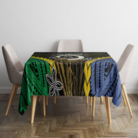 South Sea Islanders And Vanuatu Tablecloth Kanakas Sand Drawing Pattern LT05 - Polynesian Pride