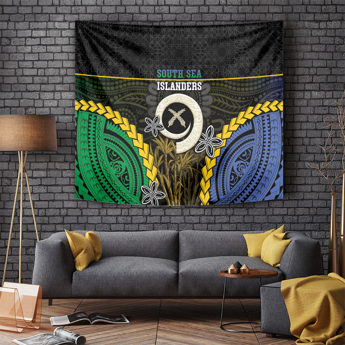 South Sea Islanders And Vanuatu Tapestry Kanakas Sand Drawing Pattern LT05 - Polynesian Pride
