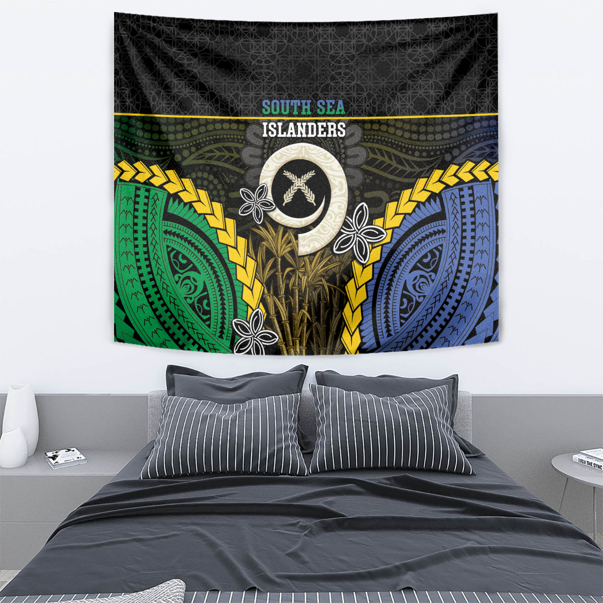 South Sea Islanders And Vanuatu Tapestry Kanakas Sand Drawing Pattern LT05 - Polynesian Pride
