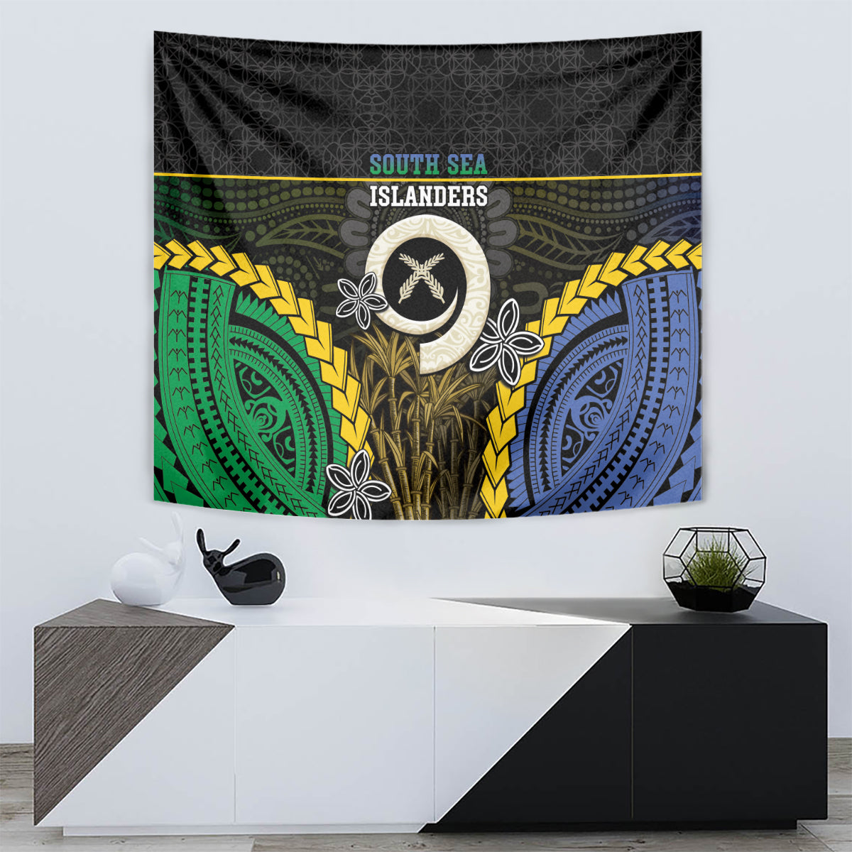 South Sea Islanders And Vanuatu Tapestry Kanakas Sand Drawing Pattern LT05 - Polynesian Pride