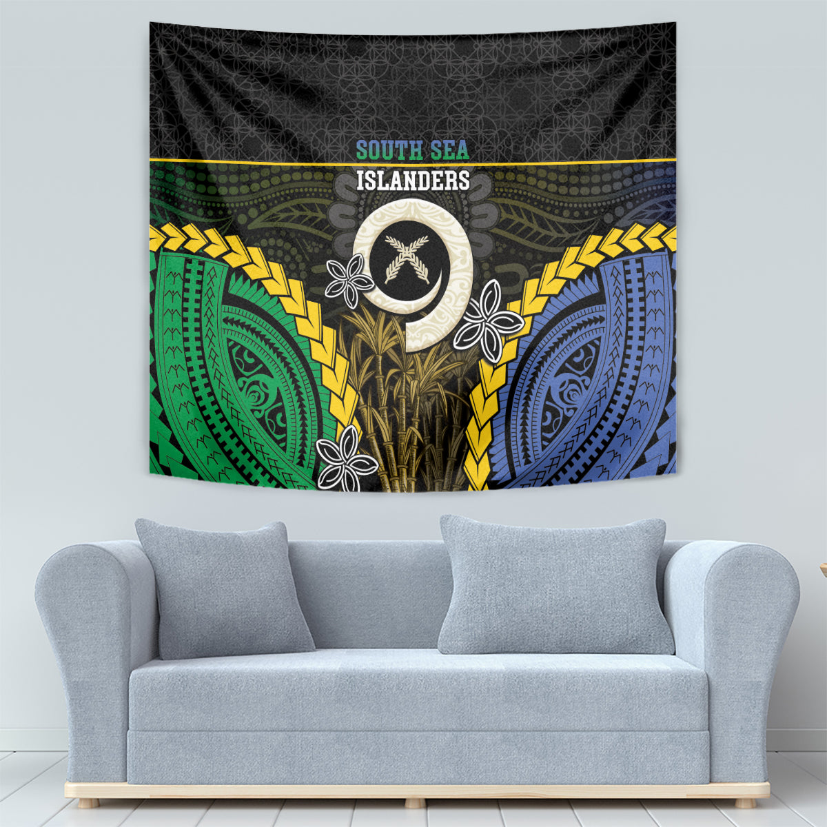 South Sea Islanders And Vanuatu Tapestry Kanakas Sand Drawing Pattern LT05 - Polynesian Pride