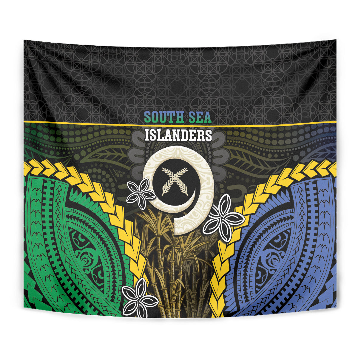 South Sea Islanders And Vanuatu Tapestry Kanakas Sand Drawing Pattern LT05 - Polynesian Pride