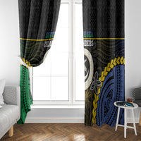 South Sea Islanders And Vanuatu Window Curtain Kanakas Sand Drawing Pattern LT05 - Polynesian Pride