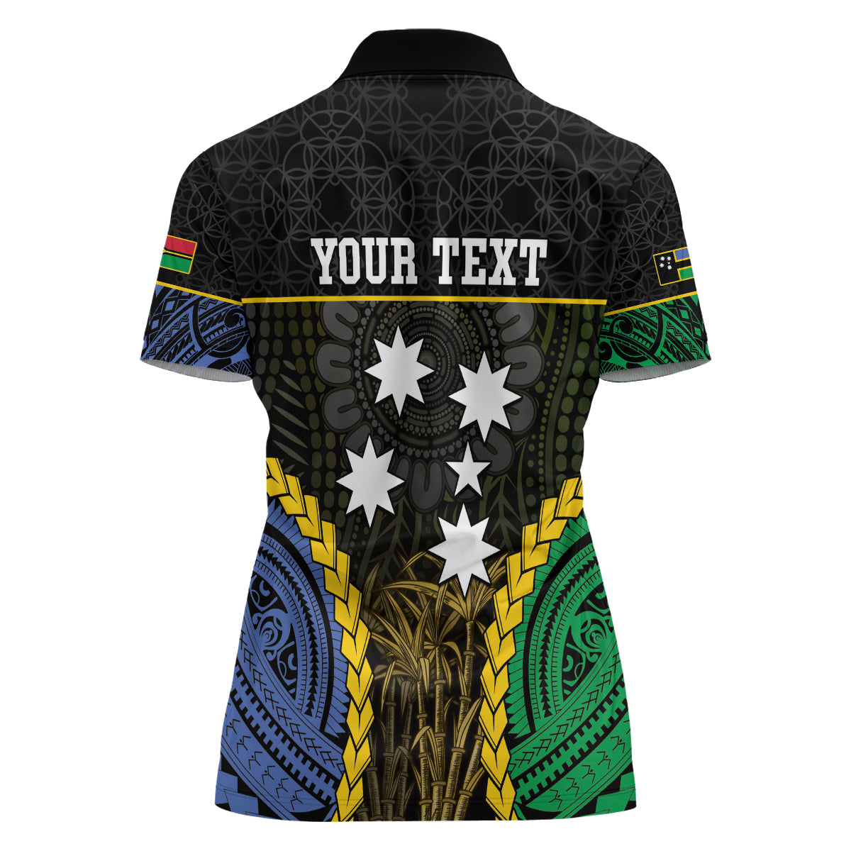 Personalised South Sea Islanders And Vanuatu Women Polo Shirt Kanakas Sand Drawing Pattern