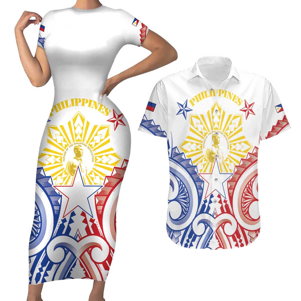 Philippines Couples Matching Short Sleeve Bodycon Dress and Hawaiian Shirt Katipunan Andres Bonifacio