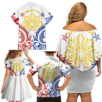 Philippines Family Matching Off Shoulder Short Dress and Hawaiian Shirt Katipunan Andres Bonifacio
