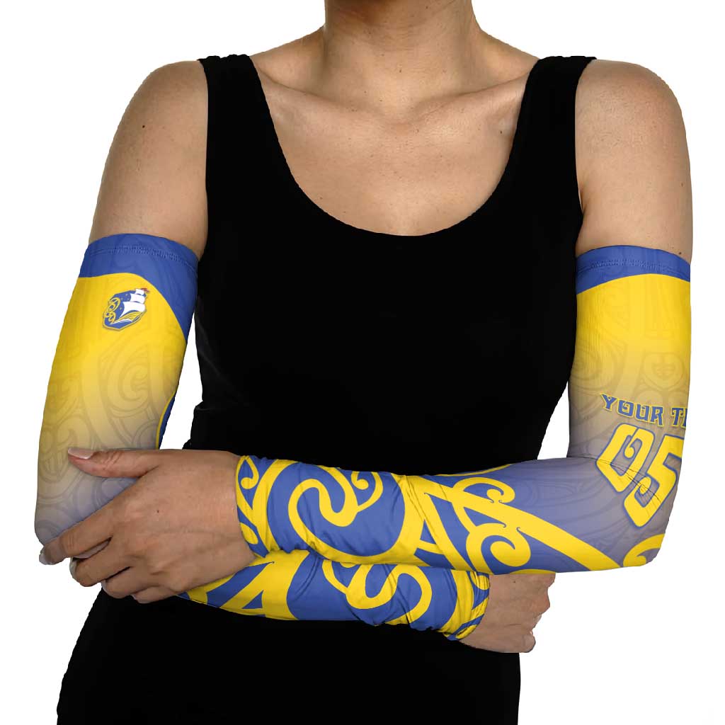 Custom James Cook High School Arm Sleeves Maori Koru Pattern LT05 - Polynesian Pride
