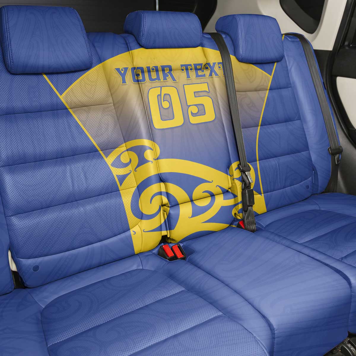 Custom James Cook High School Back Car Seat Cover Maori Koru Pattern LT05 - Polynesian Pride